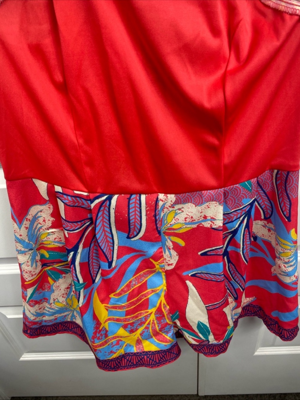Flying Tomato Tropical Floral Print Shorts Romper Large Ruffle Sleeveless Spring - Picture 4 of 8